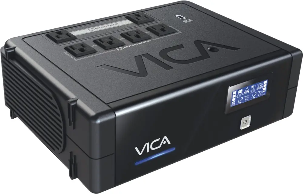 No Break interactivo REV 700 - 700VA/400W, 6 NEMA 5-15R protegidos, entrada 127VCA 60Hz, salida 110/120VCA, pantalla LCD, 1 Puerto USB para recarga