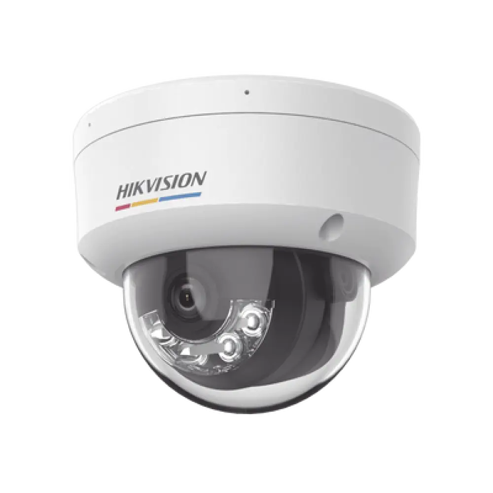 [Dual Light + ColorVu] Domo IP 2 Megapixel / Lente 2.8 mm / 30 mts IR + 30 mts Luz Blanca / Micrófono Integrado / ACUSENSE Lite / Exterior IP67 / IK08 / dWDR / PoE / Micro SD 