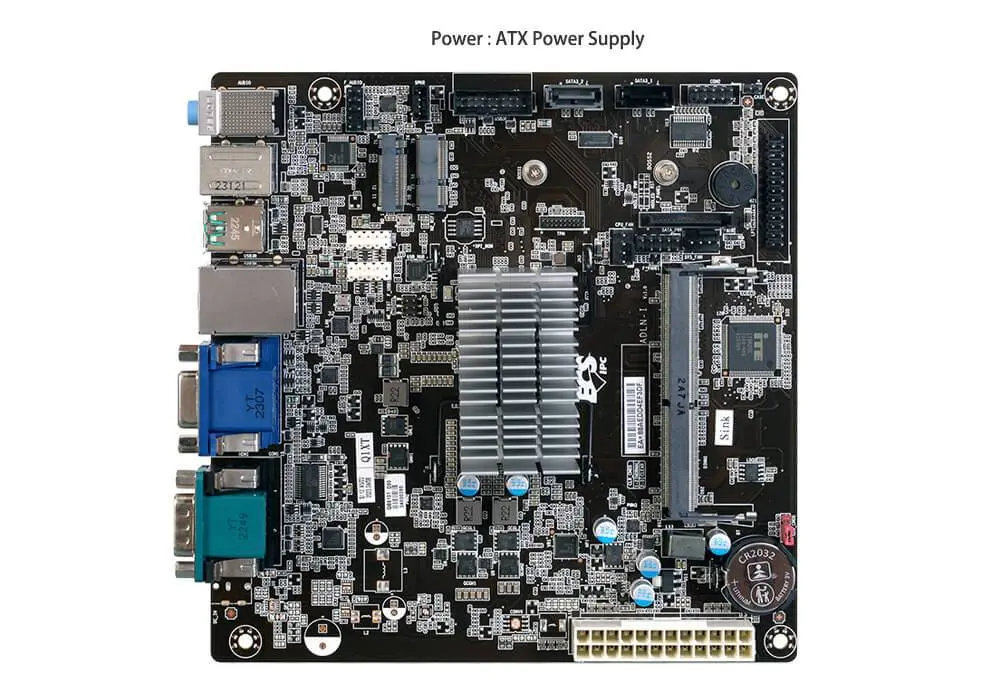 TARJETA MADRE ECS ADLN-I-N100 - Intel Alder Lake N SoC, Intel N100 Alder Lake, 1 x SO-DIMM DDR4 2400 hasta 16GB, 2xSATA 6GB/s, 1xHDMI, 1xVGA, 1xDP, Mini ITX