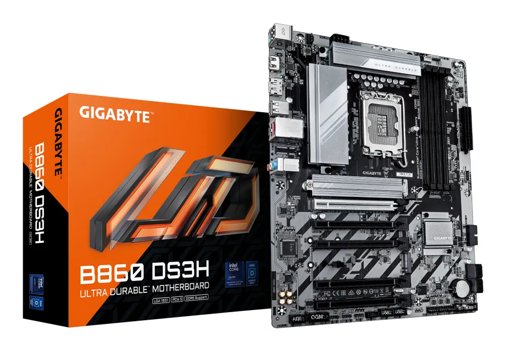 TARJETA MADRE GIGABYTE ATX B860 DS3H - DDR5, S-1851, 256 GB, PARA INTEL