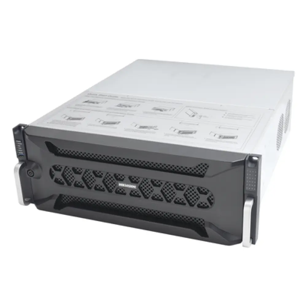 NVR 12 Megapixel (4K) / 256 canales IP / 24 Bahías de Disco Duro / 4 Puertos de Red / Soporta RAID con Hot Swap / NVR 