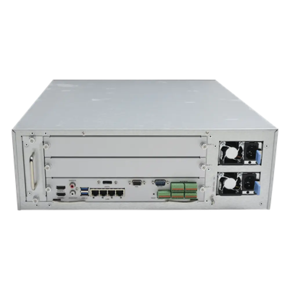 NVR 12 Megapixel (4K) / 256 canales IP / 24 Bahías de Disco Duro / 4 Puertos de Red / Soporta RAID con Hot Swap / NVR 
