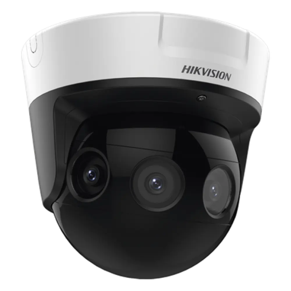 PanoVu Series / Vista Panorámica 180° / 16 Megapixel en Total / 4 Lentes 2.8 mm (4 Lentes 4 Megapixel) / 20 mts IR / Exterior IP67 / IK10 / 12 Vcc / PoE+ / Micro SD