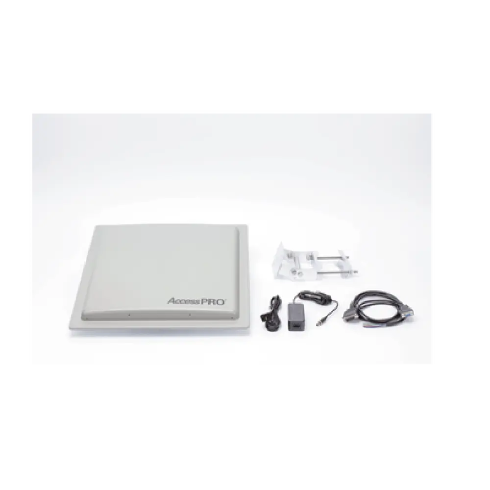 Lector RFID UHF / Alcance Ajustable 3 - 12 m (9.8 - 39.4 ft) / Frecuencia 902-928 MHz FHSS / Antena Integrada 12 dBi / Salida Wiegand 26 Bits / TCP-IP / Control de Acceso Vehicular