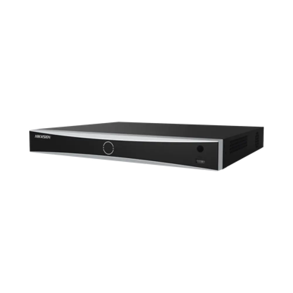 NVR 12 Megapixel (4K) / Reconocimiento Facial / 8 Canales IP / Base de Datos / Hasta 100,000 Fotografías / 8 Puertos PoE+ / 2 Bahías de Disco Duro / Switch PoE 300 mts / Bases de Datos / HDMI en 4K 