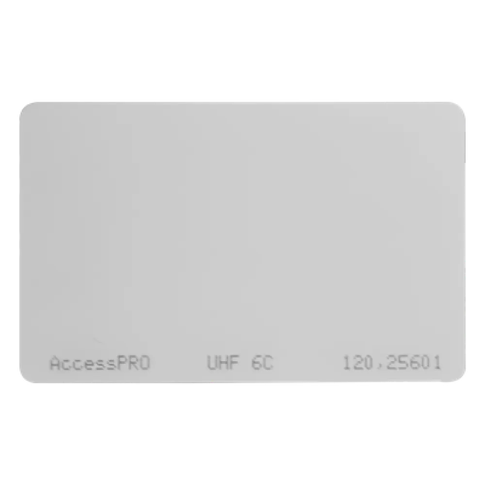 Tag UHF tipo Tarjeta / 960 MHz / EPC GEN 2 / ISO 18000-6C / 85.6 x 54 x 1 mm / Chip Alien H3
