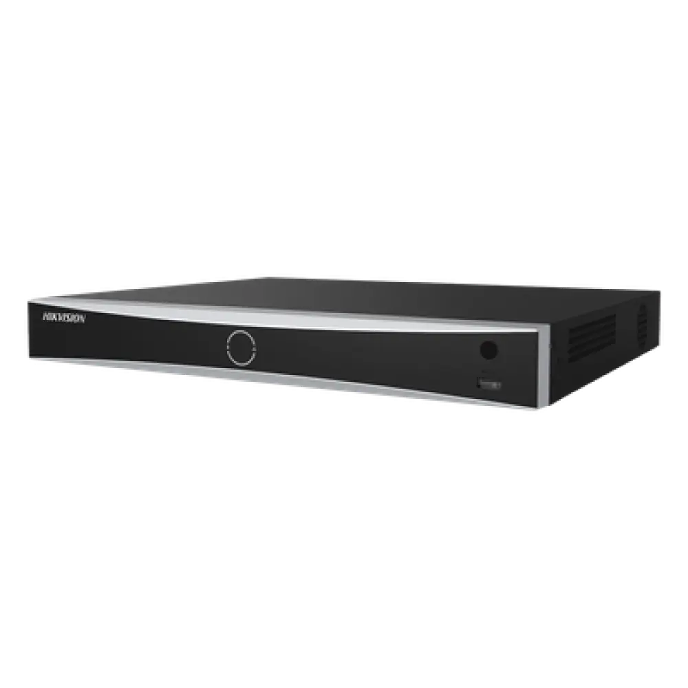 (ACUSENSE / Evita Falsas Alarmas) NVR 12 Megapixel (4K) / Reconocimiento Facial / 8 Canales IP / Base de Datos / 8 Puertos PoE+ / 2 Bahías de Disco Duro /  Switch PoE 300 mts Modo Extendido
