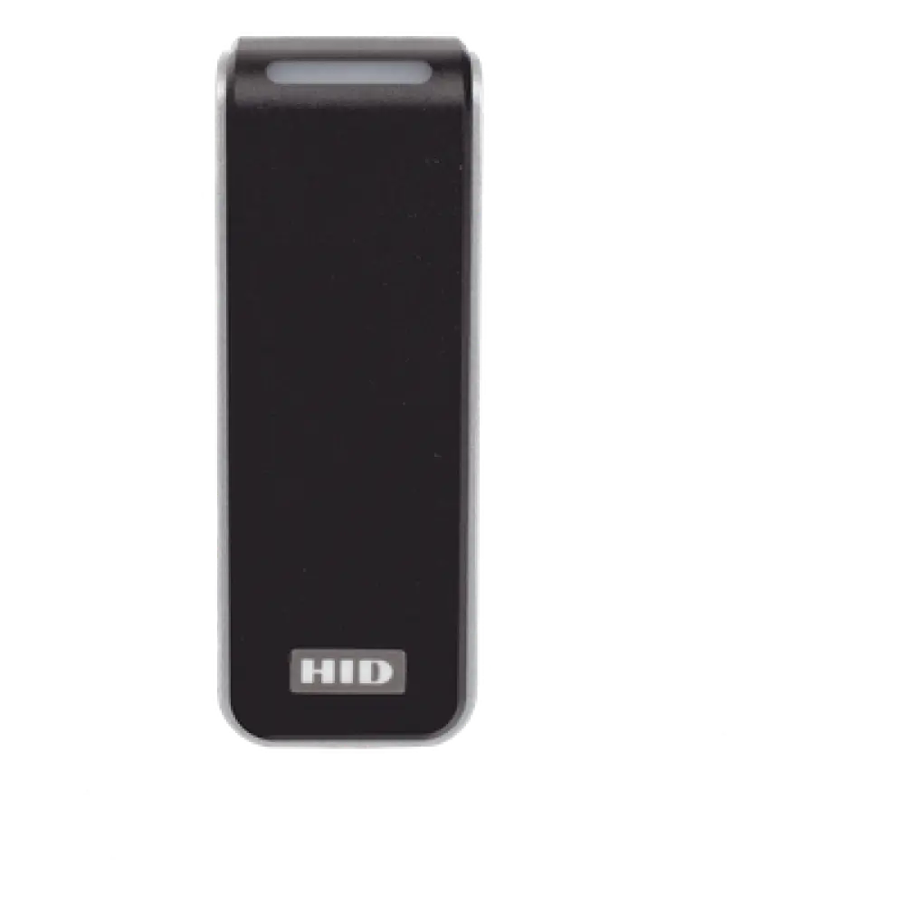 Lector de Control de Acceso Multitecnología / Seos, iCLASS, MIFARE, Proximity / NFC y Bluetooth 10 m (32.8 ft) / Salida Wiegand y OSDP / Montaje 45 mm