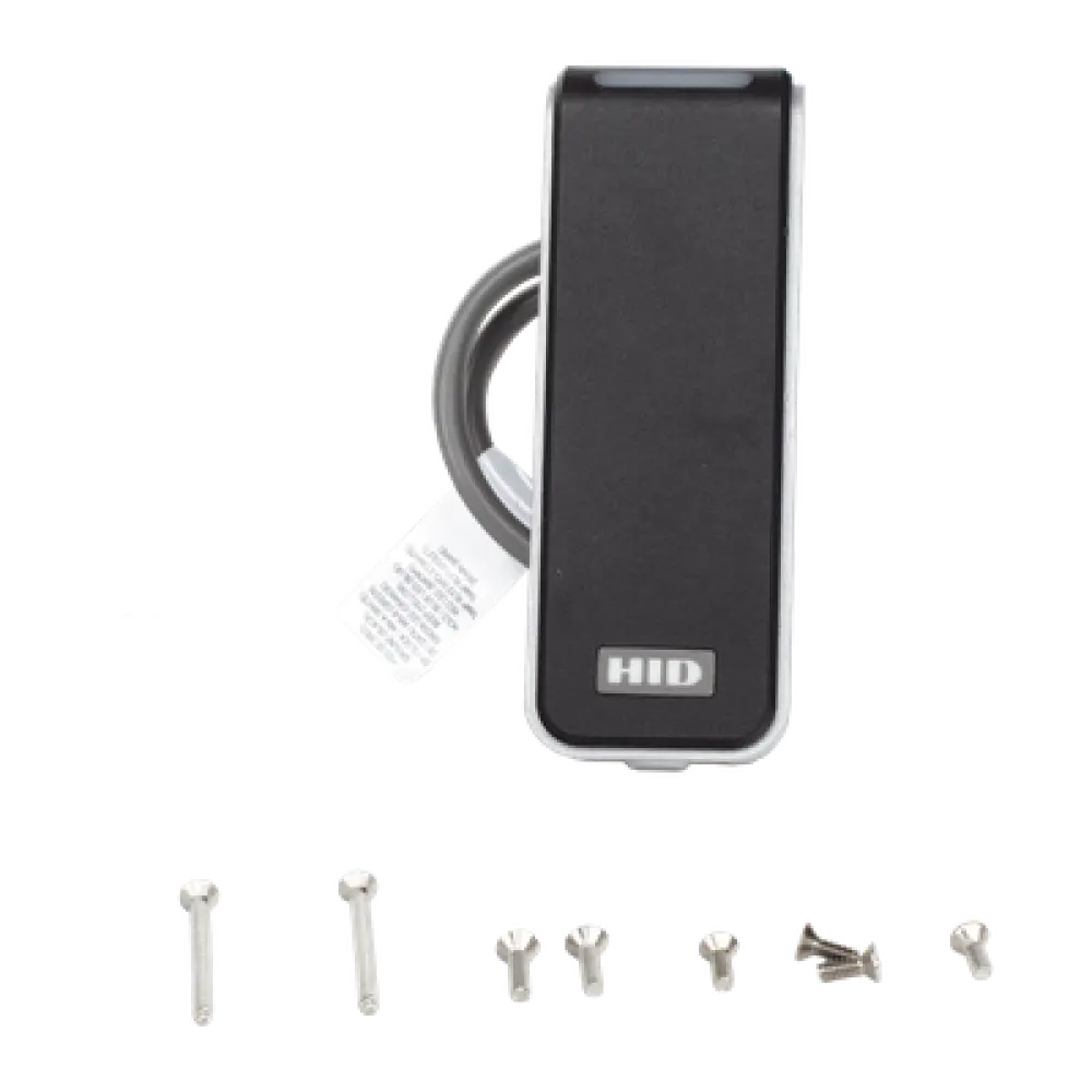 Lector de Control de Acceso Multitecnología / Seos, iCLASS, MIFARE, Proximity / NFC y Bluetooth 10 m (32.8 ft) / Salida Wiegand y OSDP / Montaje 45 mm