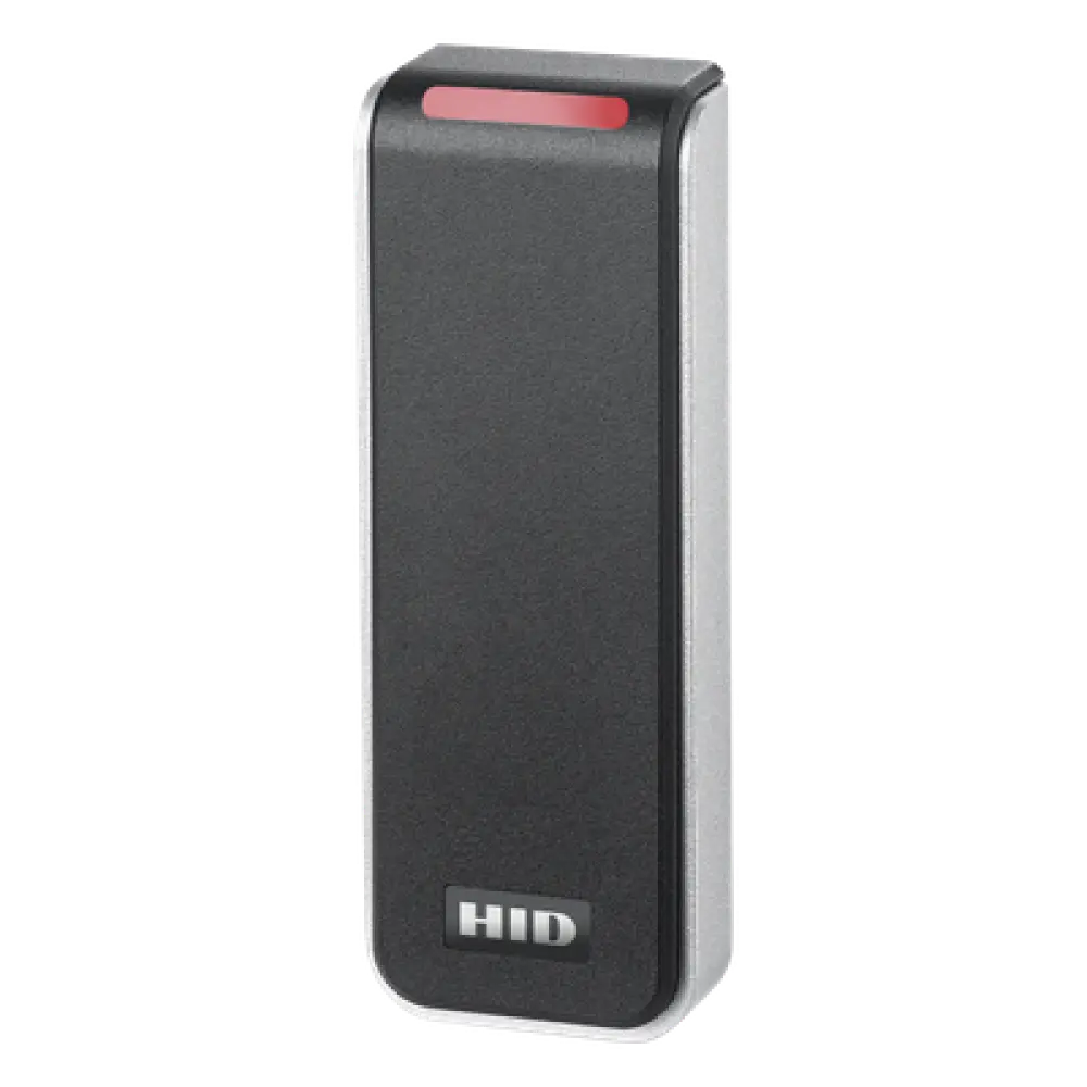 Lector de Control de Acceso Multitecnología / Seos, iCLASS, MIFARE, Proximity / NFC y Bluetooth 10 m (32.8 ft) / Salida Wiegand y OSDP / Montaje 45 mm