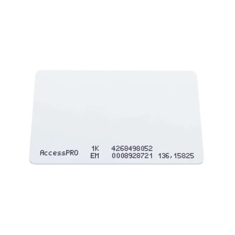 Tarjeta Dual de Acceso / 125 kHz EM + 13.56 MHz / 1 KB / Wiegand 26/34 Bits / CR80