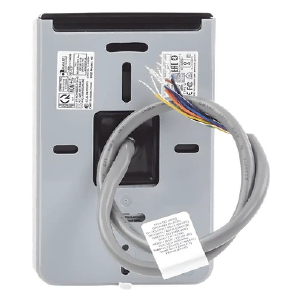 Lector de Control de Acceso / Multitecnología SEOS, iCLASS, MIFARE, HID Proximity / Interfaz Wiegand y RS-485 / Montaje en Marco o Superficie Plana / LED Tricolor y Audio