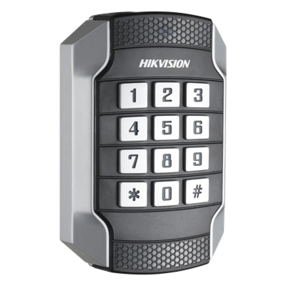Lector de Tarjetas MIFARE y Contraseñas / Wiegand W26-W34 / RS-485 / IP65 / IK10 / Operación -20 a 65°C / LED de Estado