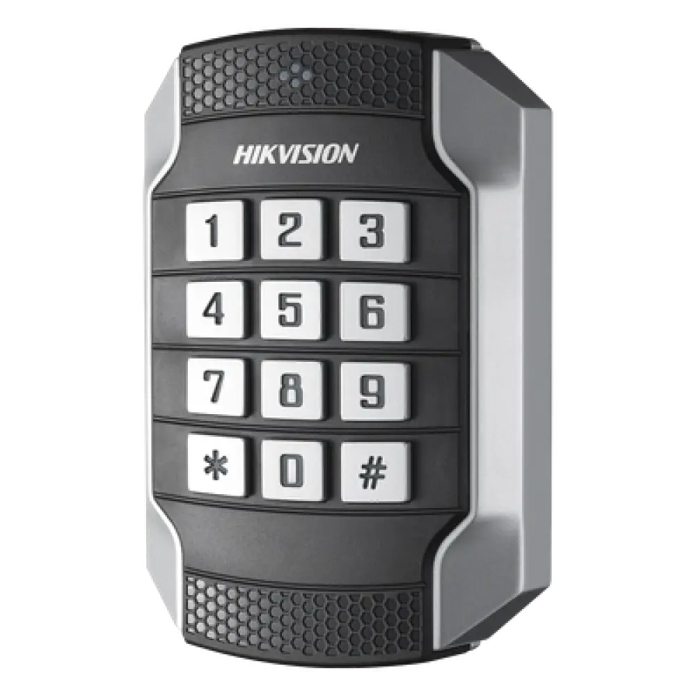 Lector de Tarjetas MIFARE y Contraseñas / Wiegand W26-W34 / RS-485 / IP65 / IK10 / Operación -20 a 65°C / LED de Estado