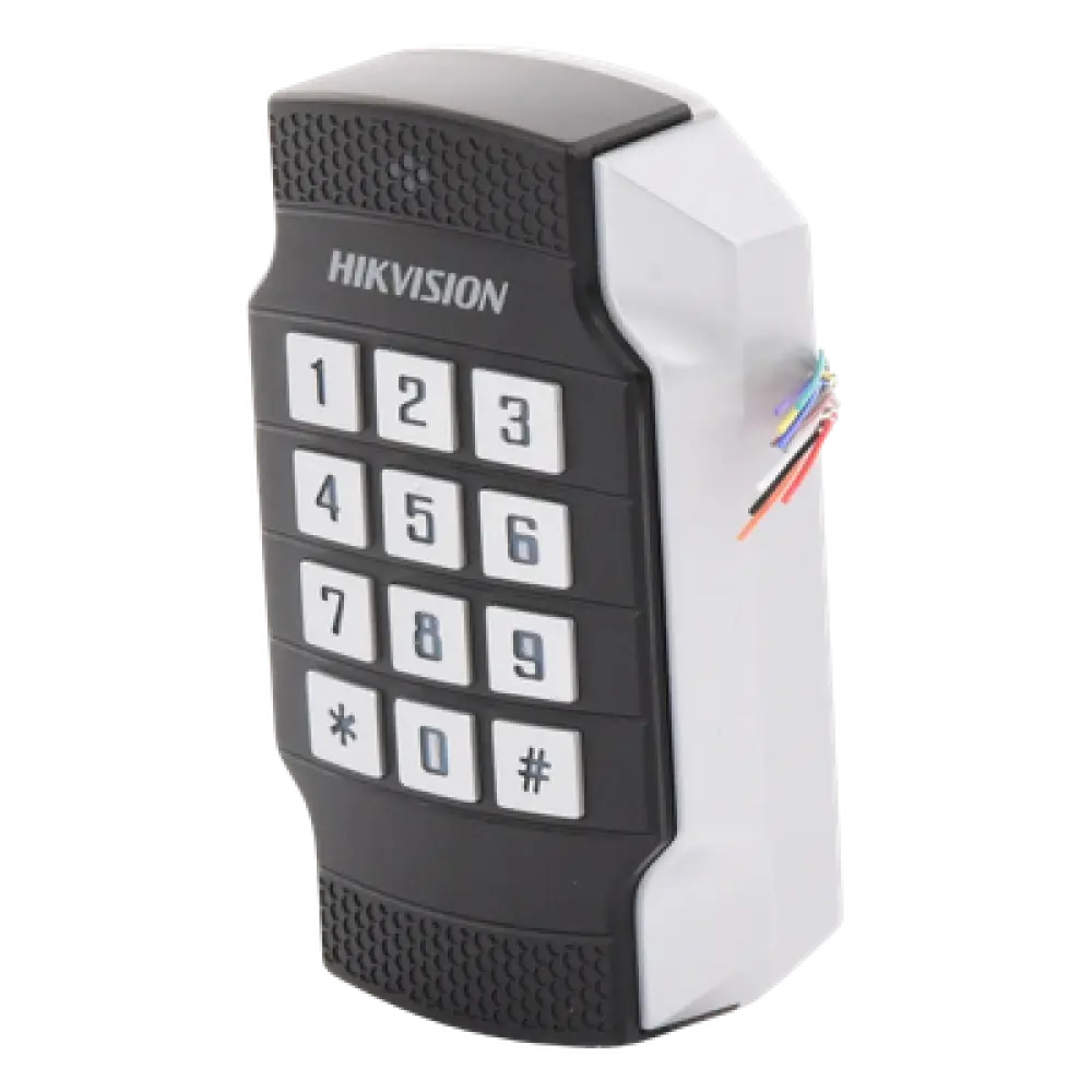 Lector de Tarjetas MIFARE y Contraseñas / Wiegand W26-W34 / RS-485 / IP65 / IK10 / Operación -20 a 65°C / LED de Estado