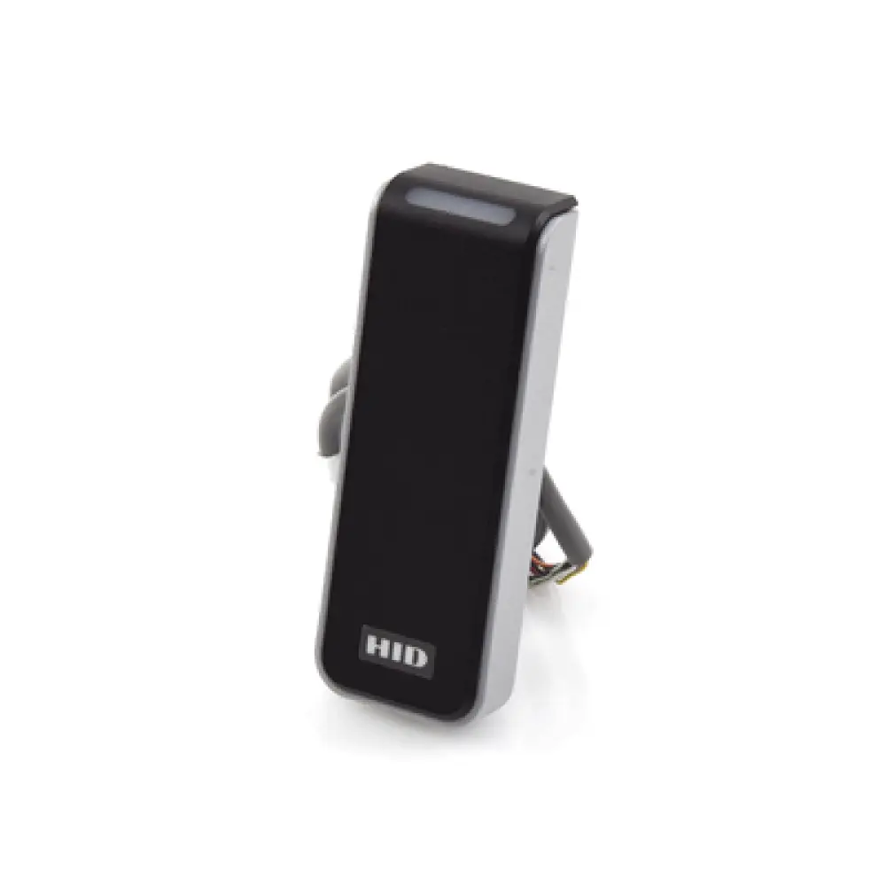 Lector de Control de Acceso / Multitecnología SEOS, iCLASS, MIFARE / Salida Wiegand y OSDP / Diseño Compacto 45x121.5x19.5 mm / Alimentación 12 VCC / LED Tricolor y Alerta Acústica