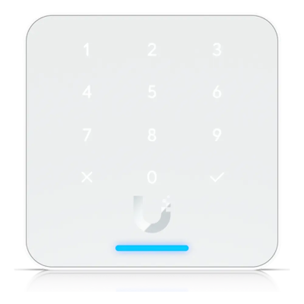 Lector de Acceso IP / Teclado Capacitivo 12 Botones / NFC 13.56 MHz / BLE 4.1 / PoE / IP55 / -30 a 60°C