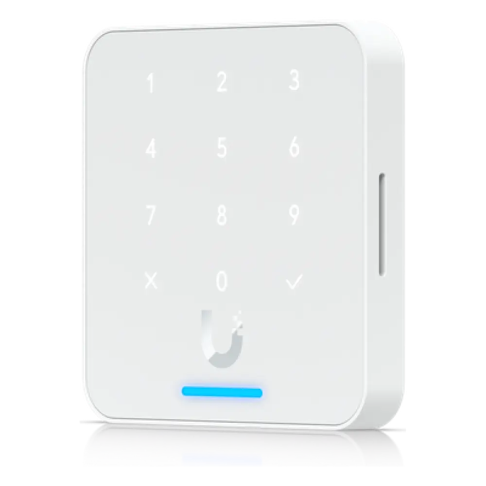 Lector de Acceso IP / Teclado Capacitivo 12 Botones / NFC 13.56 MHz / BLE 4.1 / PoE / IP55 / -30 a 60°C