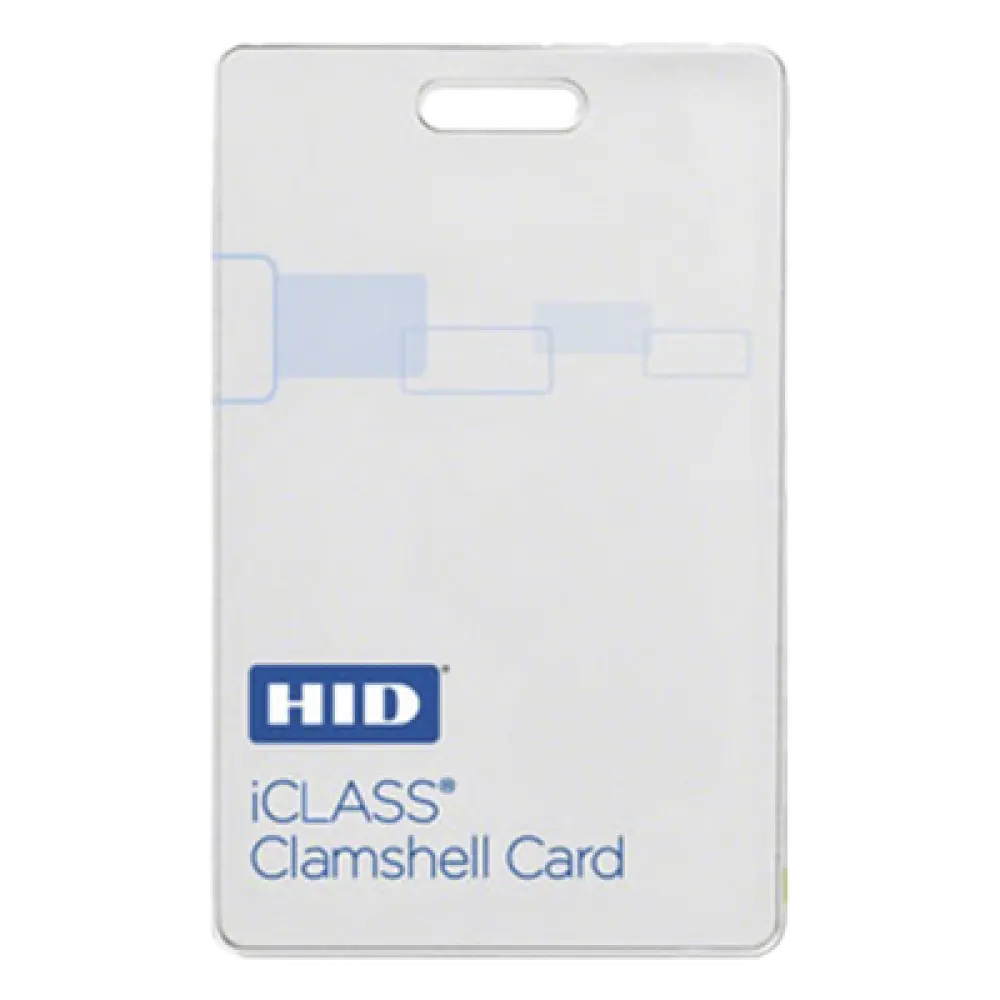 Tarjeta de Proximidad iClass / 2 kbit Memoria / Formato H10301 26-bit / Código de Sitio 0-255 / Numeración 0-65535 / Diseño Clamshell