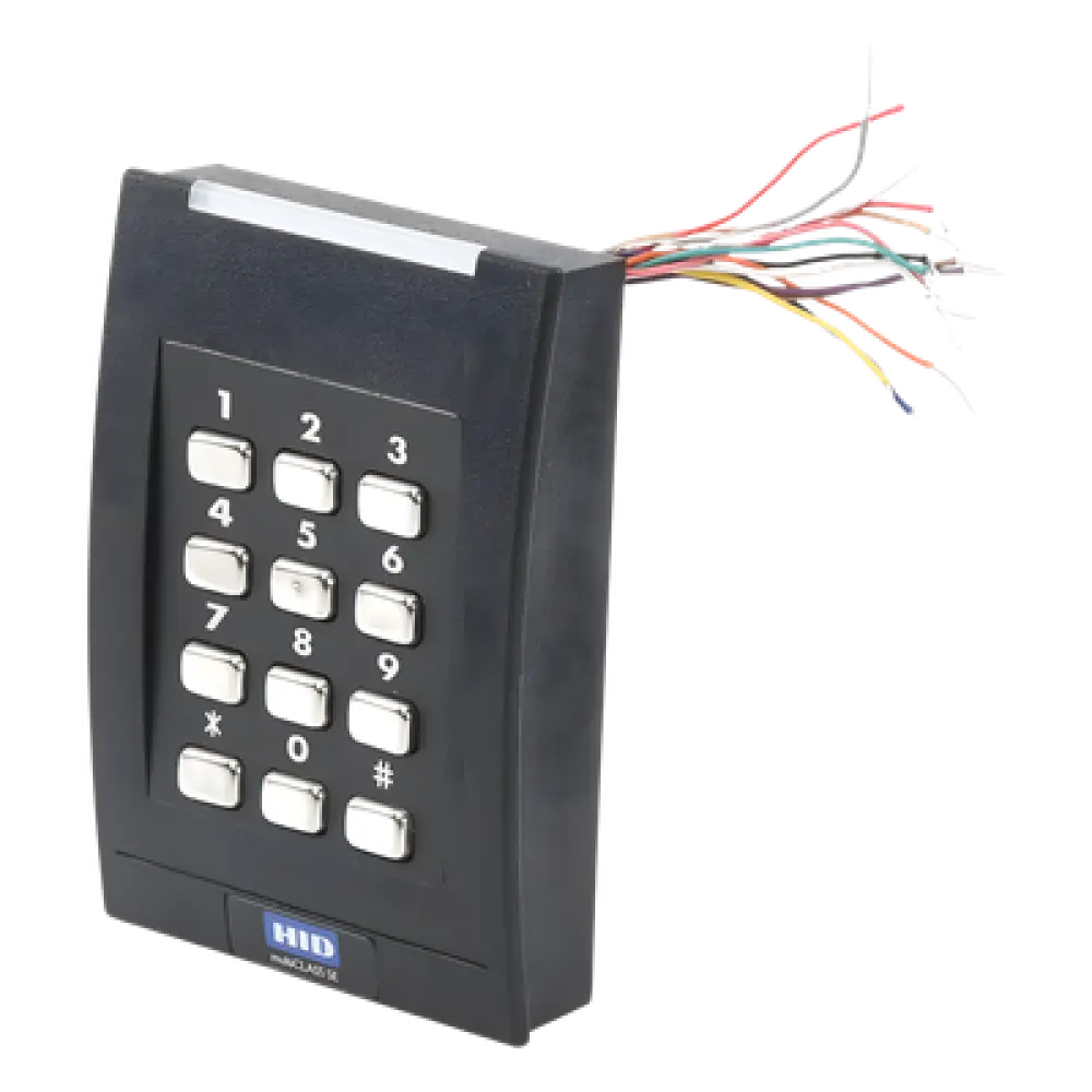 Lector de Acceso con Teclado / Multiformato Proximidad / iClass SEOS 1 cm / MIFARE DESFire / Bluetooth / Wiegand / 5-16 VDC