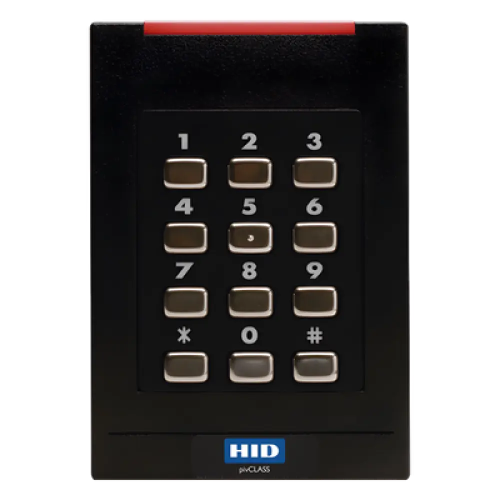 Lector de Acceso con Teclado / Multiformato Proximidad / iClass SEOS 1 cm / MIFARE DESFire / Bluetooth / Wiegand / 5-16 VDC