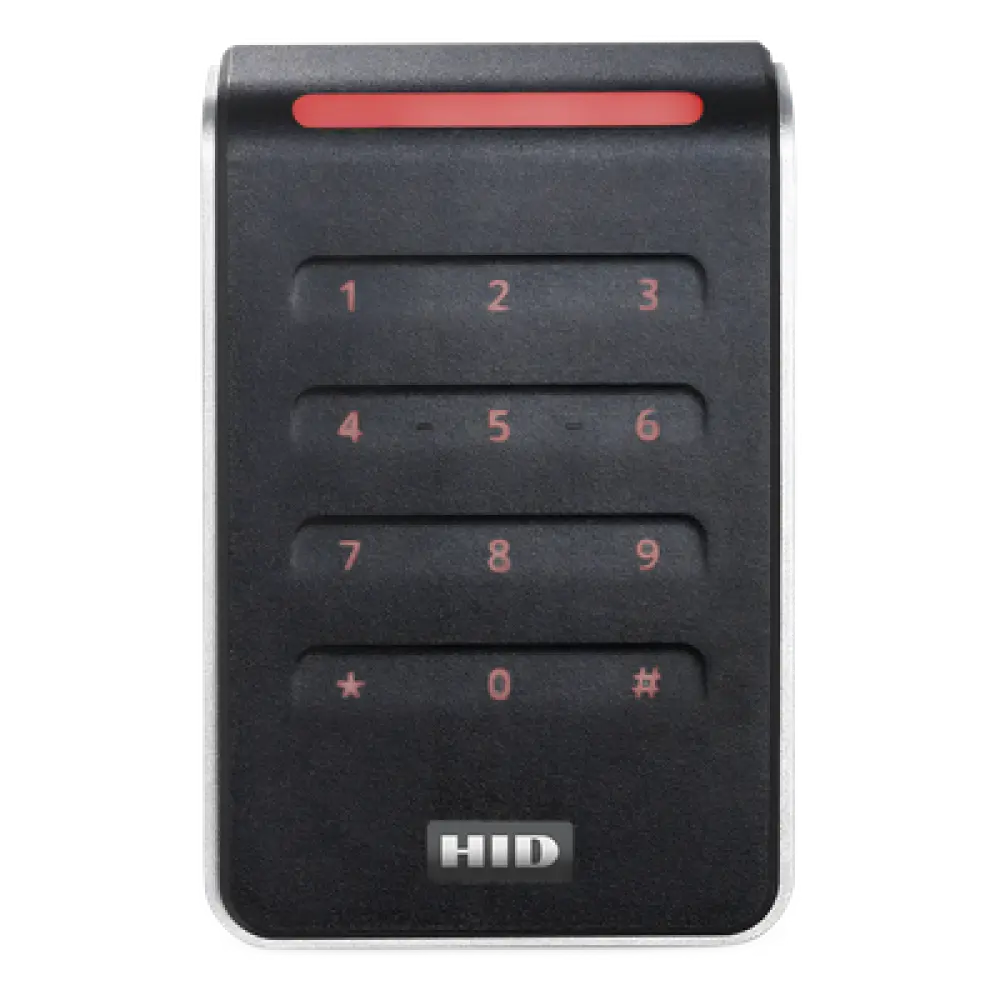 Lector de Acceso Multitecnología con Teclado / SEOS / iCLASS / MIFARE DESFire / HID Mobile Access / Wiegand y OSDP / LED Tricolor