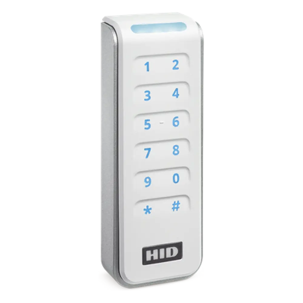 Lector de Control de Acceso / Multitecnología SEOS, iCLASS, MIFARE DESFire EV2 / Teclado 2x6 / Salida Wiegand y OSDP / RS-485 / 12 VCC