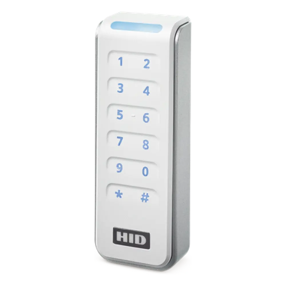 Lector de Control de Acceso / Multitecnología SEOS, iCLASS, MIFARE DESFire EV2 / Teclado 2x6 / Salida Wiegand y OSDP / RS-485 / 12 VCC