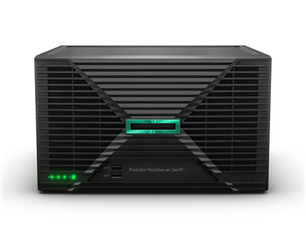 HPE ProLiant MicroServer Gen11 6325P 3.5GHz 4c 1P 1x16GB-RAM con dos discos duros de 1TB -