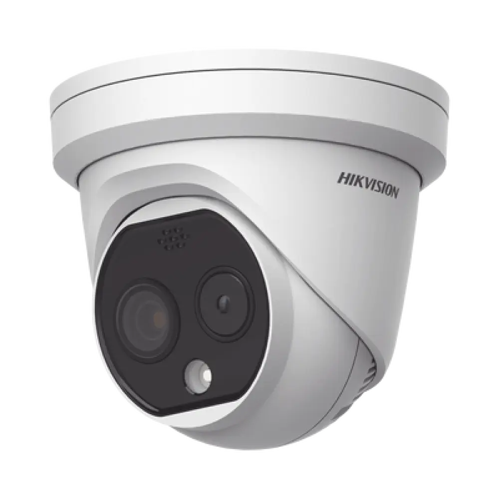Turret IP Dual / Térmica 1.8 mm (160 x 120) / Óptico 2 mm (4 Megapixel) / DETECCIÓN DE PERSONAS 53 m /15 mts IR / Exterior IP67 / PoE / Termométrica / Detección de Fuego / Detección de Te / Micro SD 32 GB Incluida
