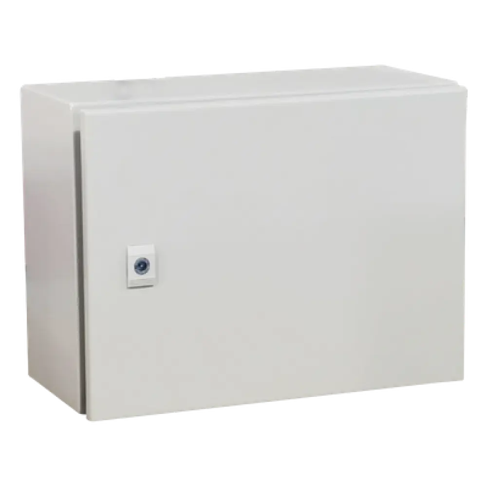 Gabinete de Acero / IP66 / IK10 / 400 x 300 x 300 mm / Carga 40 kg / Placa Trasera Metálica 2 mm / Cerradura con Llave