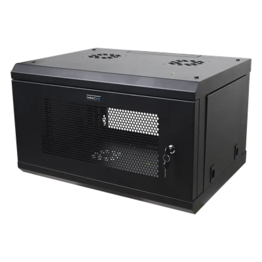 Gabinete de Pared / 6U / 19'' / 455 mm Profundidad / 80 kg Carga / Acero Reforzado / 1.49 ft Alto