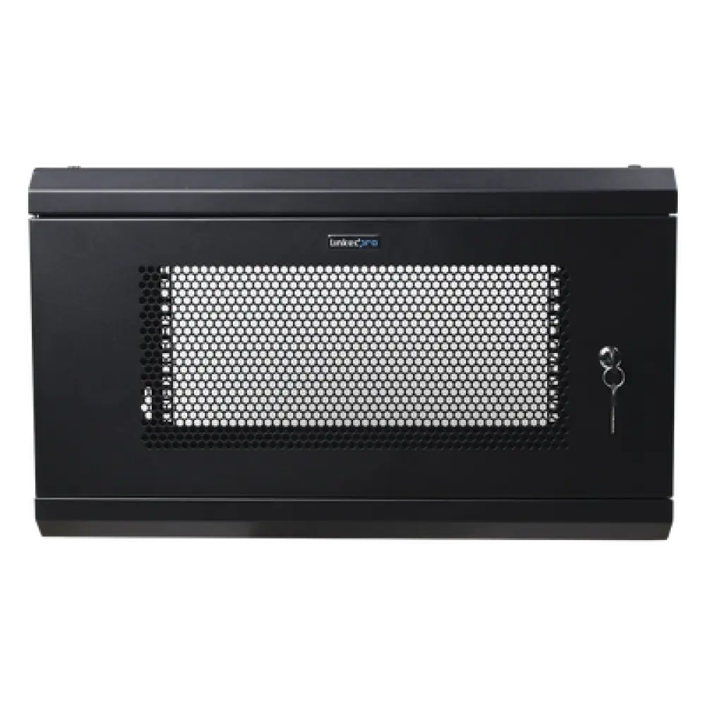 Gabinete de Pared / 6U / 19'' / 455 mm Profundidad / 80 kg Carga / Acero Reforzado / 1.49 ft Alto
