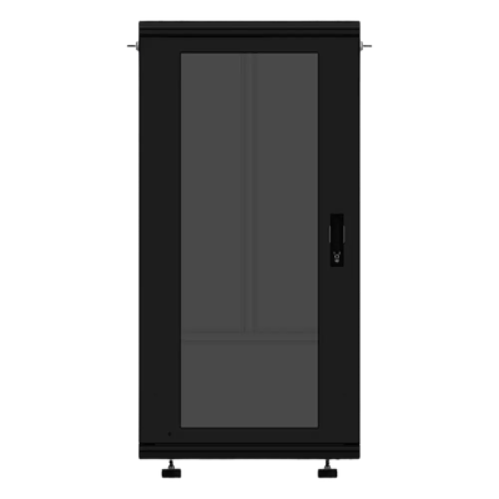 Gabinete Rack de Piso / 24 Unidades / Puerta de Cristal / Carga 750 kg (1653.5 lb) / Profundidad 46 cm / Ventilación 120 mm