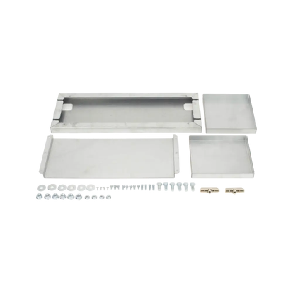 Gabinete para Baterías / Acero Galvanizado / 2 Unidades / Montaje en Poste / Exterior IP / 700 mm (2.3 ft) x 208 mm x 505 mm