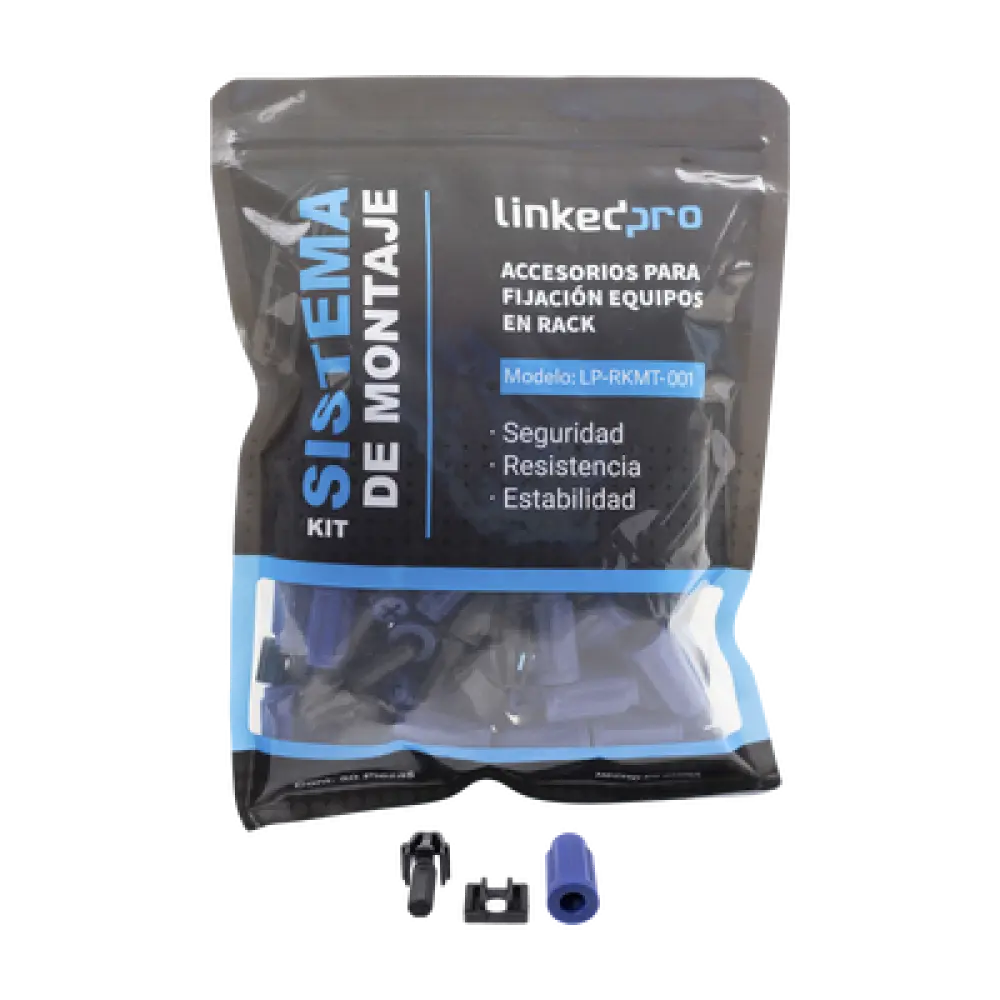 Kit de Montaje Rápido para Rack / Sin Tuercas Enjauladas / Carga 50 kg (110.2 lb) / 19 Pulgadas / 50 Piezas / Polímero Resistente