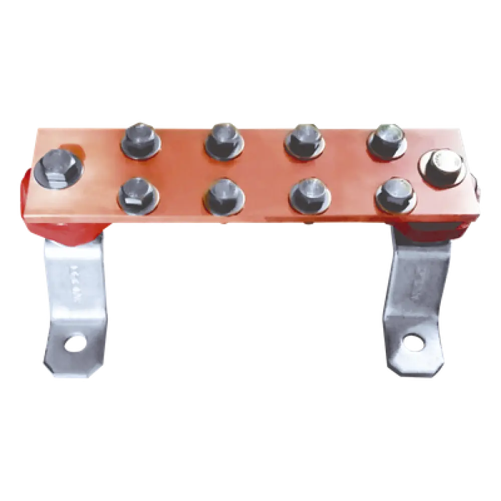 Barra Unión Muro / 1000A / Cobre 100% / Aisladores Rojos / TMGB-TGB / 3.28 ft