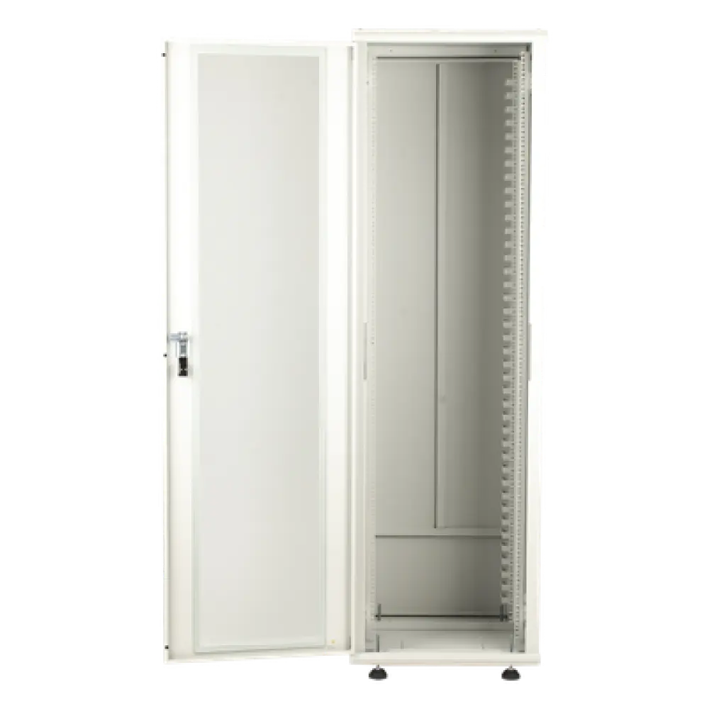 Gabinete Rack de Piso / 42 Unidades / 19 Pulgadas / Carga 1000 kg / Puerta Cristal Templado / Ventilación Superior