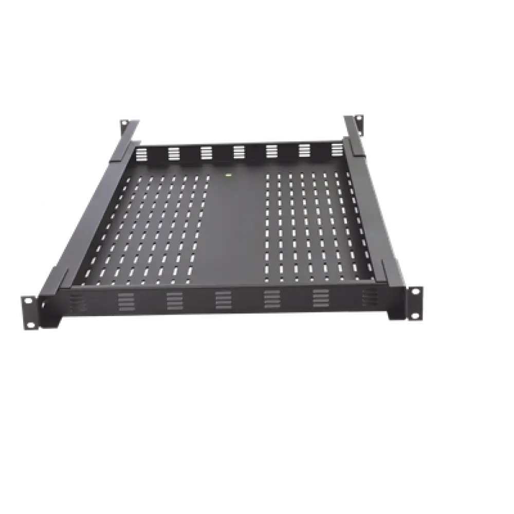Charola Ventilada / Profundidad Ajustable 495-965 mm (19.5-38 in) / 1U / Carga 110 kg / Color Negro
