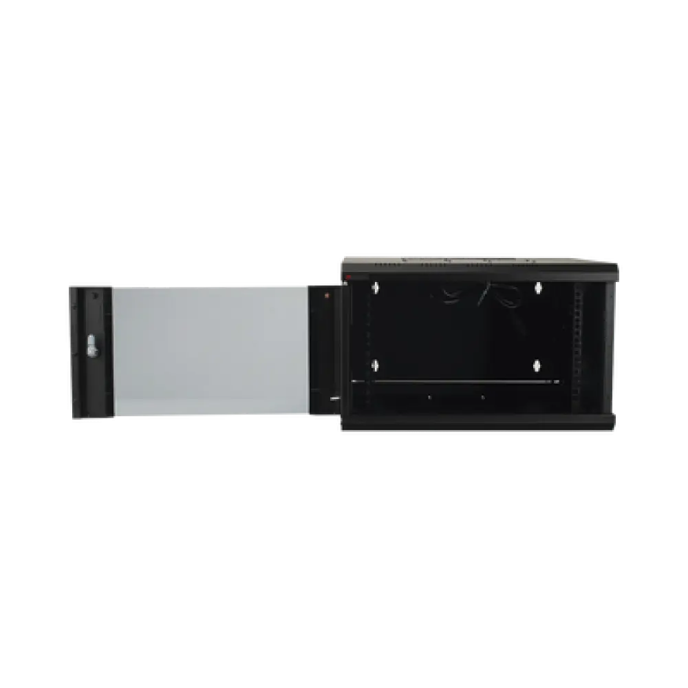 Gabinete de Pared / 6U / 19 Pulgadas / 600 x 550 x 382 mm / Cristal Templado 5 mm / Carga 60 kg / IP20