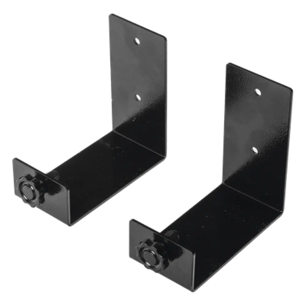 Kit de Ménsulas para Backup / 120 x 120 mm (4.7 x 4.7 in) / Soporte 100 mm (3.9 in) / Montaje en Pared / Metal Negro