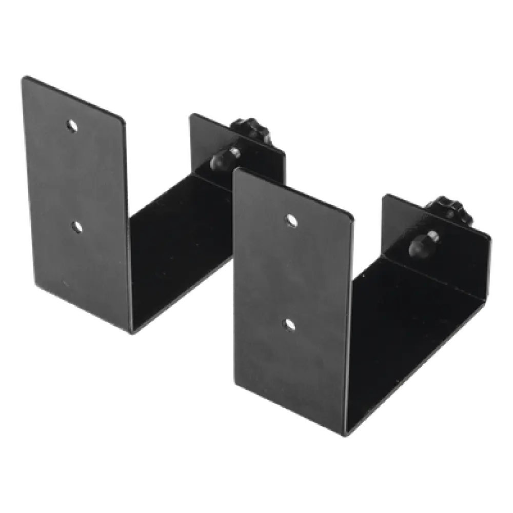 Kit de Ménsulas para Backup / 120 x 120 mm (4.7 x 4.7 in) / Soporte 100 mm (3.9 in) / Montaje en Pared / Metal Negro