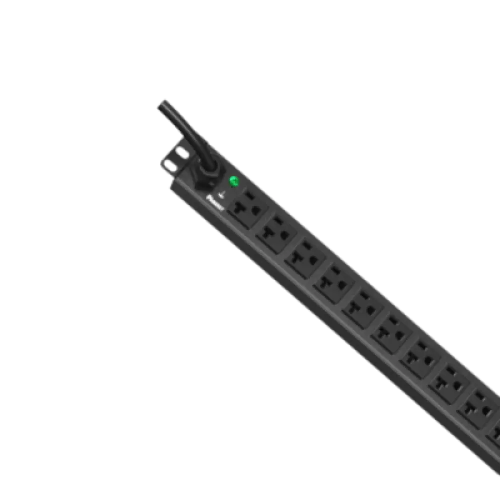 PDU Básica / 12 Tomas NEMA 5-20R / Entrada NEMA 5-15P / Rack 19in 1U Horizontal / 15A 120VCA / Cable 3 m (9.8 ft)