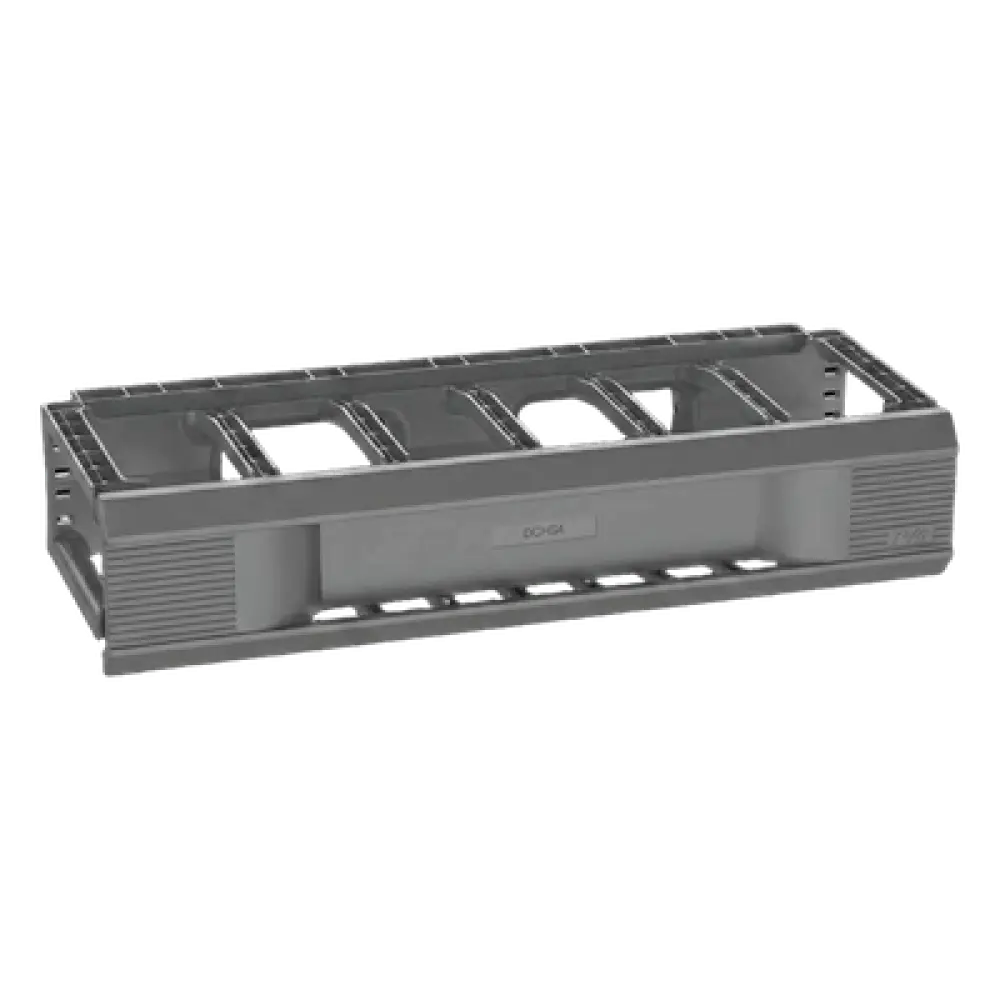 Organizador de Cables Horizontal / Sencillo Frontal / Rack 19in / 2 UR / Montaje sin Herramientas