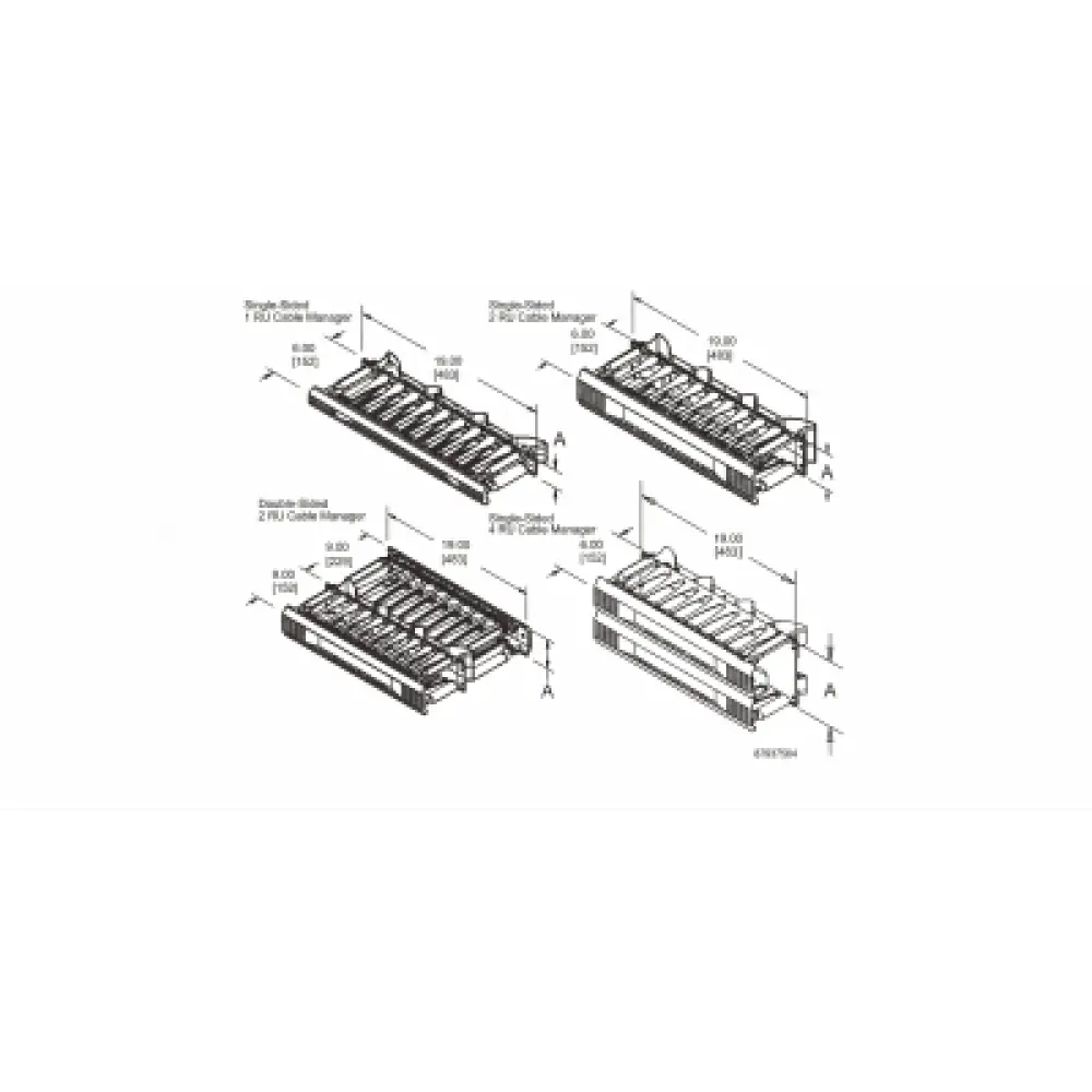 Organizador de Cables Horizontal / Sencillo Frontal / Rack 19in / 2 UR / Montaje sin Herramientas