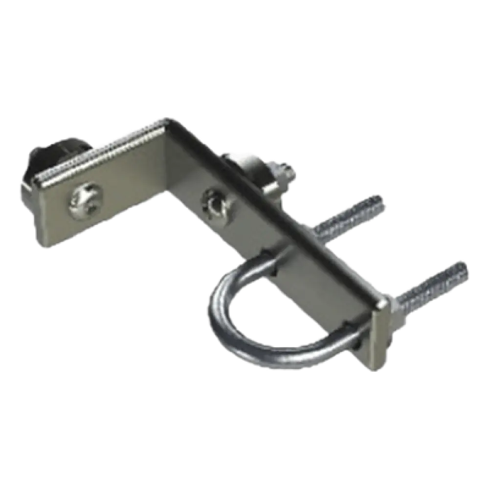 Conector para Piso Falso / Sección Cilíndrica / Solera Cobre Estañado 1 x 1/4 pulgadas / Tornillería Acero Inoxidable / Reutilizable / Resistente Intemperie