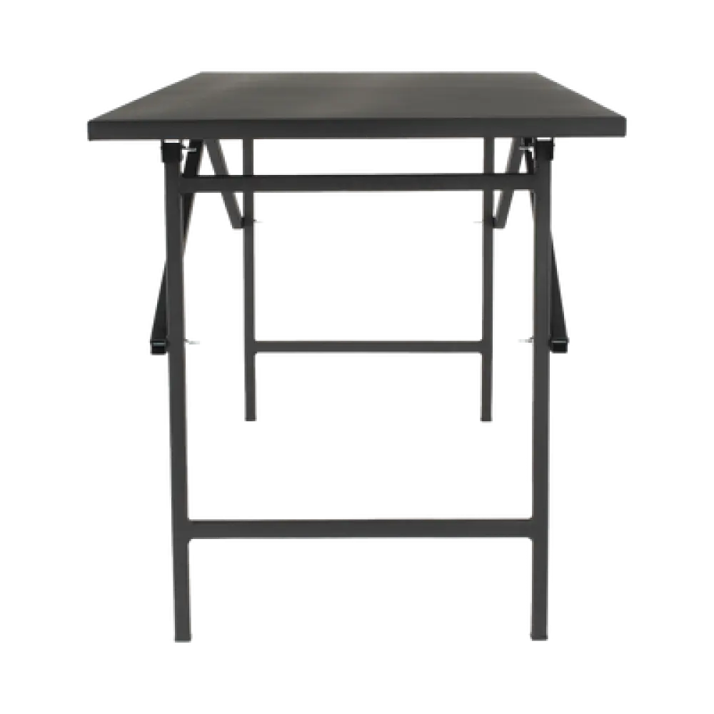 Mesa de Trabajo Plegable / Capacidad 250 kg / 130 x 80 x 92 cm / Estructura Metálica / Color Negro
