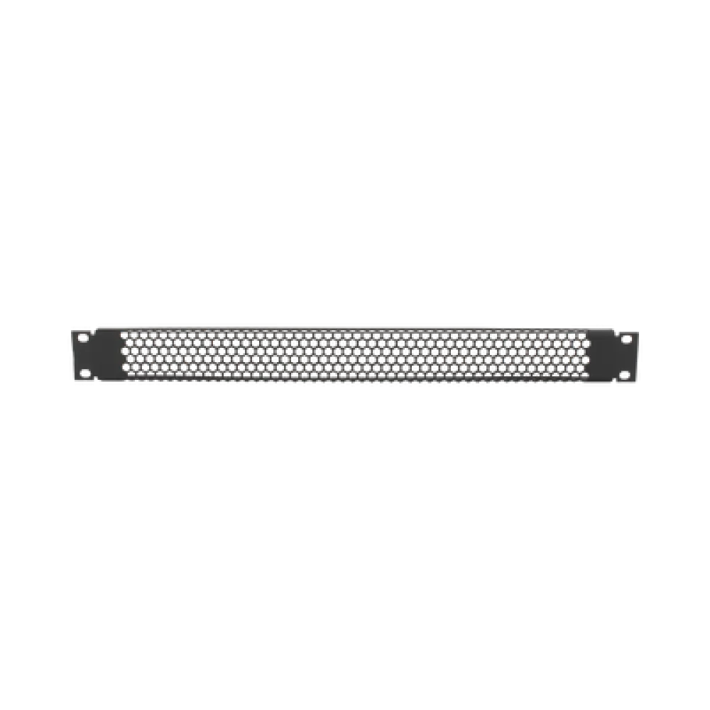 Panel de Ventilación para Rack / 1U / 19" / Kit de 2 Piezas / Acero Calibre 18 / Ventilación 54% / Acabado Electrostático Negro