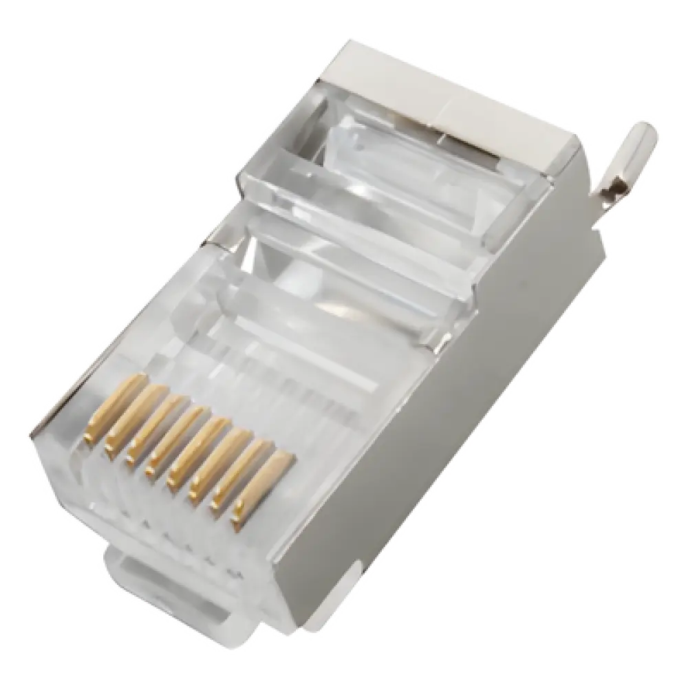 Conector RJ45 Blindado / Cat5e / FTP-STP / Pin a Tierra / Paquete 100 pzas