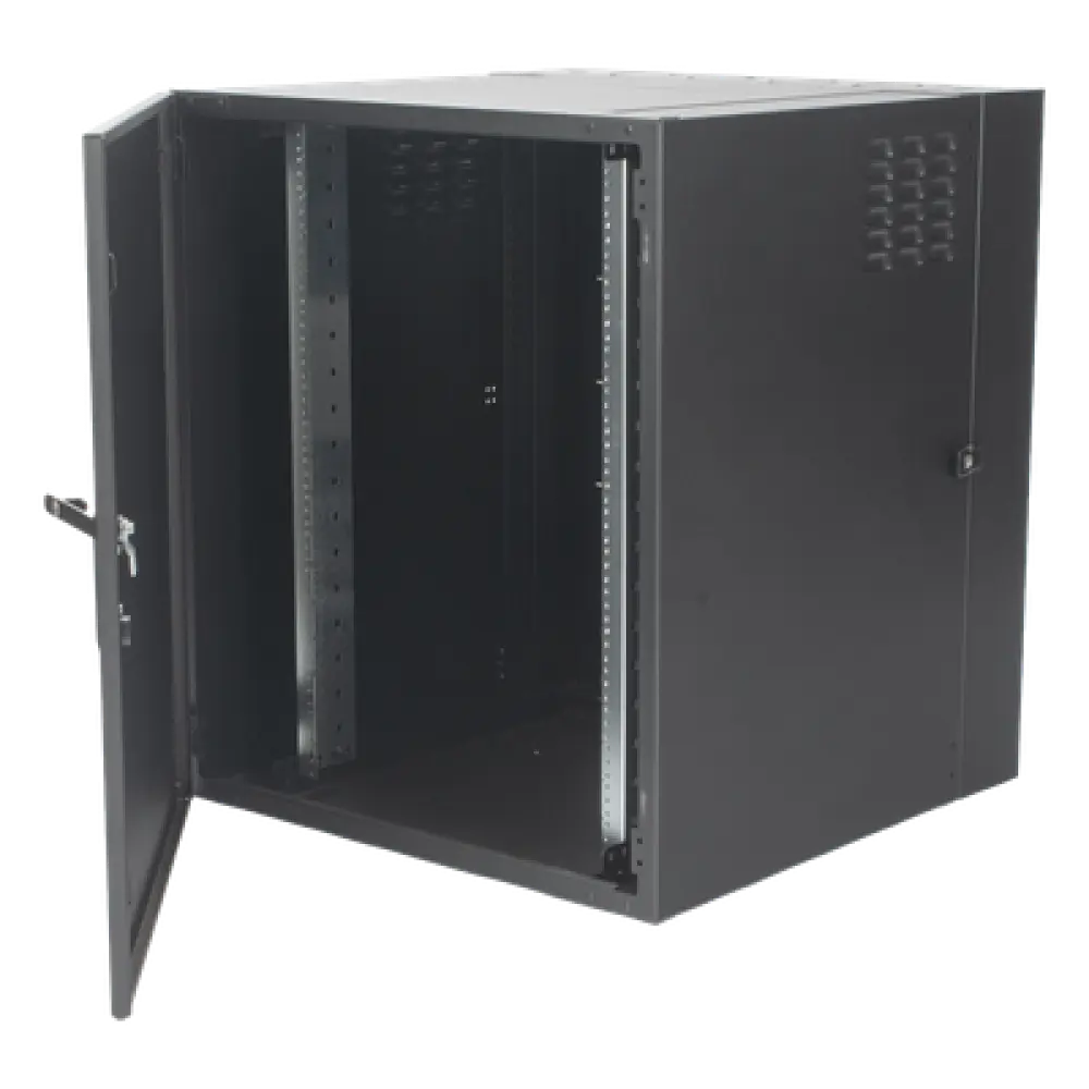 Gabinete de Montaje en Pared / 18U / 737 mm (29 in) Ancho / 762 mm (30 in) Profundidad / Puerta Sólida Frontal / Paneles Laterales Ventilados / IP20 / NEMA Type 1